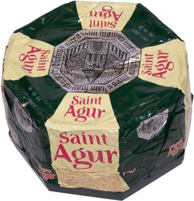 Image showing the octagonal package of Saint Agur Blue Cheese